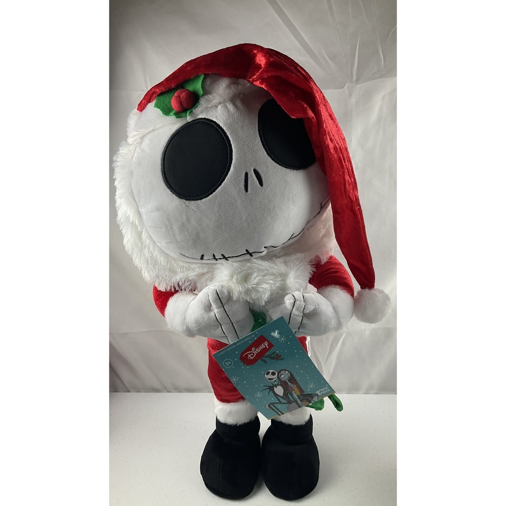 Disney Jack Skellington Santa 20" Plush Greeter The Nightmare Before Christmas